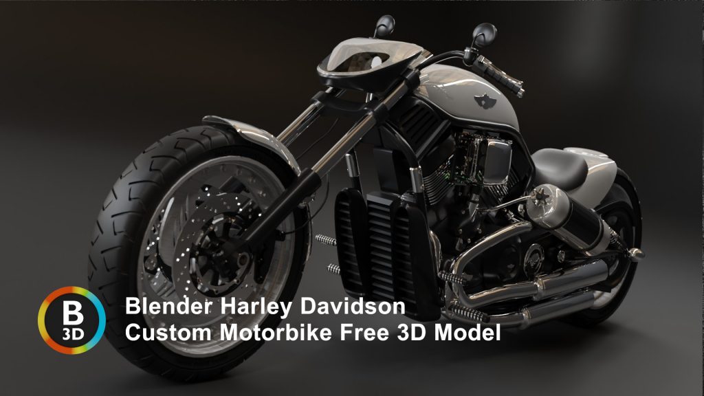 Harley Davidson Blender 3D Model - B3D Blender 3D Assets